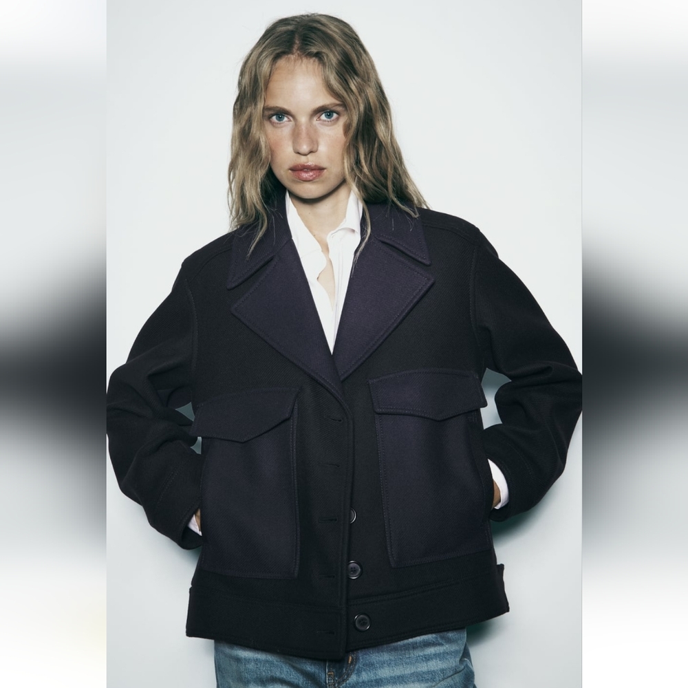 BNWT! Zara Manteco wool coat zw collection